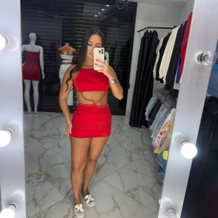 Vestido Curto Vermelho - Tam Único
